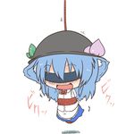  animal_ears bdsm blindfold blush bondage bound cat_ears chibi dekasudachin drooling food fruit happy hat hinanawi_tenshi kemonomimi_mode leaf masochism open_mouth peach rope saliva shadow solo tied_up touhou 