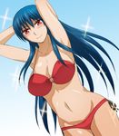  bikini blue_hair blush breasts dcd diamond_cut_diamond kenji_t1710 large_breasts long_hair red_eyes shigyou_yuuyami smile swimsuit taguchi_kenji 