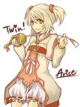  alice_(tales) amarisu blonde_hair bloomers character_name rapier short_hair short_twintails smile solo sword tales_of_(series) tales_of_symphonia tales_of_symphonia_knight_of_ratatosk twintails underwear weapon white_bloomers yellow_eyes 