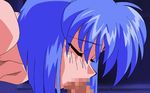  animated_gif blue_hair blush censored eyes_closed fellatio forced lilia_milcrabe oral penis sex short_hair tears topless viper viper_f40 