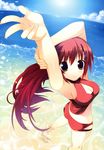  1girl absurdres beach bikini breasts cleavage cleavage_cutout daita_shouko fixed hidamari_basket highres kiba_satoshi perspective solo swimsuit water 