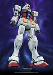  earth_federation english gundam highres mecha mobile_suit_gundam no_humans oldschool photorealistic realistic rx-78-2 science_fiction space star 