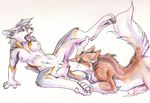  anal anthro anus breasts canine cum duo female fox grey_fox licking lying male mammal nipples nude on_back on_front oral penis pussy raised_leg rimming sex spread_legs spreading straight tassy tongue 