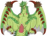  breasts cum cum_in_pussy cum_inside disembodied_penis dragon fang_asian female feral looking_at_viewer lying male monster_hunter nipples on_back open_mouth penetration penis rathian sex spread_legs spreading straight tongue tongue_out vaginal vaginal_penetration video_games wings yellow_eyes 