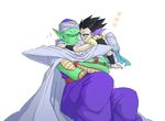  cape dragon_ball dragonball_z green_skin heart piccolo pointy_ears simple_background smile 