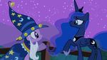  beard bells blue_eyes friendship_is_magic magic_user my_little_pony night preview princess_luna_(mlp) purple_eyes sneak_peak spellcaster stars twilight_sparkle_(mlp) wizard_hat 