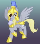  blonde_hair cutie_mark derpy_hooves_(mlp) equestria-prevails equine eye_patch eyewear female feral friendship_is_magic hair helmet hi_res horse mammal my_little_pony pegasus pony solo tail wings yellow_eyes 