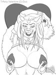  &hearts; &lt;3 (character) big_breasts breasts feline female holidays huge_breasts hyper hyper_breasts leopard looking_at_viewer mammal nipple_piercing nipples piercing smile snow_leopard solo spiritraptor tiffany_valentine valentine's_day valentines_day 