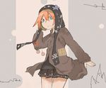  blue_eyes flower hat jacket mizu_denpa orange_hair original scarf 