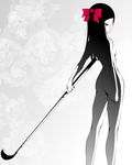  ass bad_id bad_pixiv_id bow flat_ass from_behind golf_club hair_bow highres lucia_(pangya) nude pangya pink_eyes solo spot_color yamaishi_nohi 
