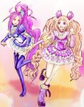  :d blonde_hair blue_choker blue_footwear blue_legwear blue_skirt boots bow brooch choker cure_beat cure_humming dress frills full_body gathers goru_(cure_golgom) hair_ornament hair_ribbon hairpin happy heart hummy_(suite_precure) jewelry kurokawa_eren leg_warmers long_hair magical_girl multiple_girls open_mouth original personification pink_eyes precure puffy_sleeves purple_hair ribbon seiren_(suite_precure) skirt smile standing standing_on_one_leg suite_precure thigh_boots thighhighs what_if wrist_cuffs yellow_eyes zettai_ryouiki 