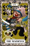  anchor blue_hair buggy_the_clown clown english hat igarashi_(wp13) male_focus one_piece red_nose solo sword tarot tongue weapon 