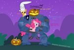  applejack_(mlp) bush candlejack crossover dialogue diegotan dreadnought equine female friendship_is_magic hasbro hat headless_horsemann hill horse luna_(mlp) my_little_pony pinkie_pie_(mlp) pony princess_celestia_(mlp) pumpkin stars warhammer_(franchise) warhammer_40k 