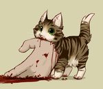  ambigous_gender bite blood cat cute daww deadly disembodied_hand dragon-chan ears feline gore green_eyes hand kill looking_at_viewer mammal plain_background tail whiskers 