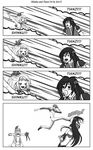  2boys 4koma code_geass comic greyscale kururugi_suzaku li_xingke monochrome multiple_boys spinzaku tianzi 