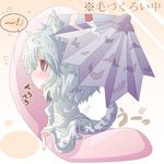  animal_ears bad_id bad_pixiv_id doromizu grey_hair karakasa_obake kemonomimi_mode licking oriental_umbrella purple_umbrella red_eyes solo tail tatara_kogasa tiger_ears tiger_stripes tiger_tail tongue touhou umbrella 