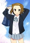  azu blazer jacket k-on! school_uniform skirt solo tainaka_ritsu 