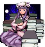  bad_id bad_pixiv_id book hat namine0079 patchouli_knowledge purple_eyes purple_hair solo touhou 