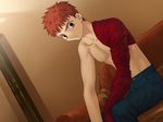  emiya_shirou fate/stay_night fate_(series) game_cg male_focus solo spoilers takeuchi_takashi type-moon 