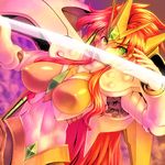  breasts green_eyes large_breasts mecha red_hair solo super_robot_wars super_robot_wars_the_lord_of_elemental tro valsione valsione_r 