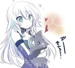  1girl black_heart blush cat choujigen_game_neptune choujigen_game_neptune_mk2 compile_heart heart idea_factory mishima_kurone neptune_(series) noire white_hair 