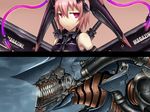  cable english gia mecha original pink_eyes pink_hair robot sharp_teeth short_hair teeth 