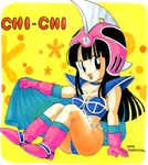  armor bikini cape chi-chi_(dragon_ball) chichi dragon_ball dragonball hime_cut swimsuit 