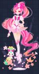  hanasaki_tsubomi heartcatch_precure! heartcatch_pretty_cure! highres human miniskirt pink_eyes pink_hair precure short_skirt skirt tema_(artist) 