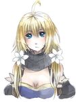  :/ artist_request blonde_hair blue_eyes breasts cleavage detached_sleeves emil_castagnier flower flowers genderswap hair_flower hair_ornament long_hair scarf solo tales_of_(series) tales_of_symphonia tales_of_symphonia_knight_of_ratatosk 