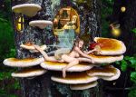  arthropod big_breasts breasts dark_forest dark_woods faery fairy fantasy firefly forest from_behind_(disambiguation) fungus grub insect insect_sex moss mushroom nipples penetration puffy_nipples pussy sex tree wings worm 
