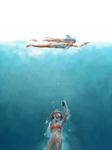  bad_id bad_pixiv_id bikini freediving ikamusume jaws_(movie) multiple_girls nagatsuki_sanae parody poponpin shinryaku!_ikamusume swimming swimsuit underwater you_gonna_get_raped 
