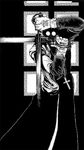  alexander_anderson bayonet comic cross glasses glowes hellsing long_coat male male_focus manga monochrome priest 