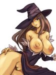  1girl artist_request breasts censored dragon&#039;s_crown dragon's_crown hat huge_breasts nipples noname_(nowhere) pussy simple_background smile solo sorceress_(dragon&#039;s_crown) sorceress_(dragon's_crown) 