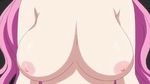  1girl animated animated_gif bouncing_breasts breasts nipples pink_hair seikon_no_qwaser tsujidou_miyuri 