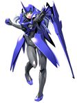  armor blue_hair bodysuit cameltoe gafran green_eyes gundam gundam_age helmet mecha mecha_musume personification sasayuki solo weapon 