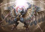  aeon bahamut dragon final_fantasy final_fantasy_x no_humans tail wings 