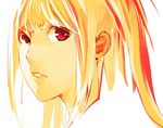  amane_misa bad_id bad_pixiv_id blonde_hair death_note earrings jewelry portrait red_eyes solo twintails yamai_(lusycat) 
