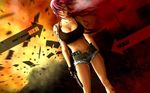  black_lagoon breasts cleavage gun large_breasts revy revy_(black_lagoon) weapon 