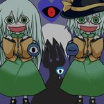  black_sclera blush child clone crazy crazy_eyes eyes green_eyes hat heart komeiji_koishi long_hair monopollyan multiple_girls multiple_persona pale_skin red_eyes sad shoes short_hair skirt square tears third_eye touhou white_hair white_skin 