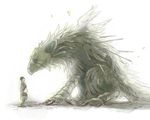  character_request child creature feathers griffin masato_(oal) simple_background the_boy_(the_last_guardian) the_last_guardian trico_(character) white_background 