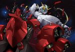  char's_counterattack damaged gundam highres mecha no_humans nu_gundam platin_(alios) punching sazabi space 