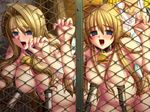  2girls against_fence ahegao bdsm bell blonde_hair bondage bound breast_pump breasts clothed_male_nude_female cmnf collar cow_bell empty_eyes fence fucked_silly happy_sex hip_grab long_hair lowres milking_machine multiple_girls open_mouth pleasure_face pregnant pussy_juice slave smile torso_grab women_livestock 