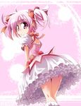  bubble_skirt frills kaname_madoka kazekawa_nagi looking_back magical_girl mahou_shoujo_madoka_magica pink_eyes pink_hair ribbon short_hair skirt solo twintails 