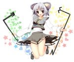  animal_ears bad_id bad_pixiv_id blush capelet dowsing_rod dx_(dekusu) gem grey_hair heart jewelry mouse_ears nazrin necklace open_mouth pendant red_eyes shirt short_hair skirt skirt_set solo star touhou upskirt 