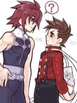  age_difference brown_hair father_and_son kratos_aurion lloyd_irving lowres male male_focus milk red_hair redhead short_hair tales_of_(series) tales_of_symphonia 