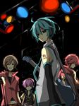  akaito artist_request band concert genderswap genderswap_(ftm) guitar hatsune_mikuo headphones instrument male_focus megurine_luki meito multiple_boys oekaki stage_lights tattoo tegaki vocaloid 