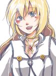  1girl blonde_hair blue_eyes colette_brunel collet_brunel female long_hair simple_background solo tales_of_(series) tales_of_symphonia white_background 
