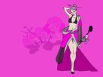  alternate_costume alternate_hairstyle breasts fashion flower japanese_clothes kimono md5_mismatch medium_breasts megurine_luka microphone pink pink_hair rq solo vocaloid 
