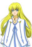  1girl blonde_hair colette_brunel collet_brunel female simple_background solo tales_of_(series) tales_of_symphonia white_background 