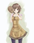  bad_id bad_pixiv_id black_legwear breasts brown_eyes brown_hair cleavage dress fatal_frame fatal_frame_4 mask minazuki_ruka nora-uni pantyhose short_hair small_breasts solo 